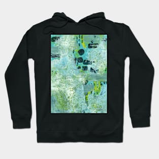 Art Acrylic artwork abstract turquoise Hoodie